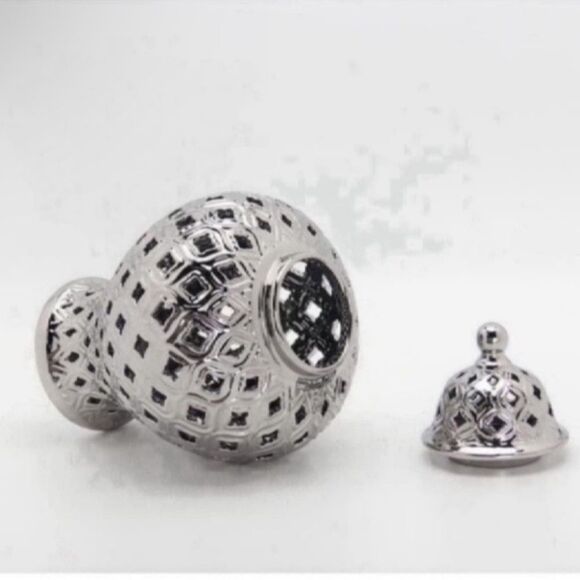 New Silver Ginger Jar with Lid - Picture 5 of 13